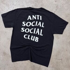 Anti Social Social Club‎ ASSC Black T-Shirt Mens Large Made In USA Streetwear